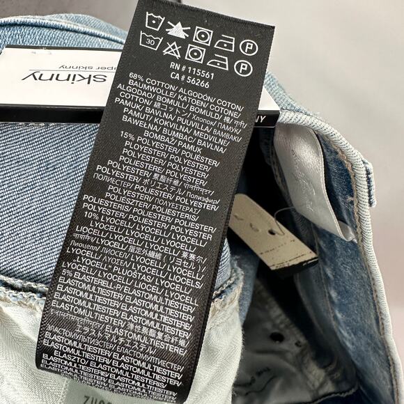 7 FOR ALL MANKIND NWT The Super Skinny Denim Jean in Santana // 00 - Picture 12 of 13